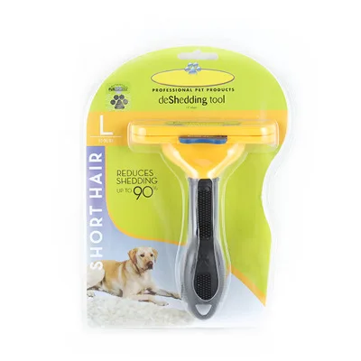 

Professional Pet Products Stainless Steel Pet Grooming Hair Fur Remover Combs Deshedding Tools Fur Eliminator For Long Hair Dog, Yelloow,orange,green