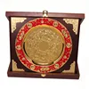 With Electroplating of carve patterns wood plaque, the central circle wood craft plaque apply to desk decoration & souvenir