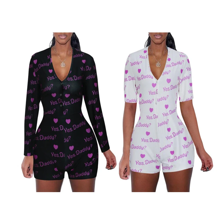 

2020 Custom Printing summer short sleeve Women's Pajamas Knitting Adult Onesie, Customized color/as show