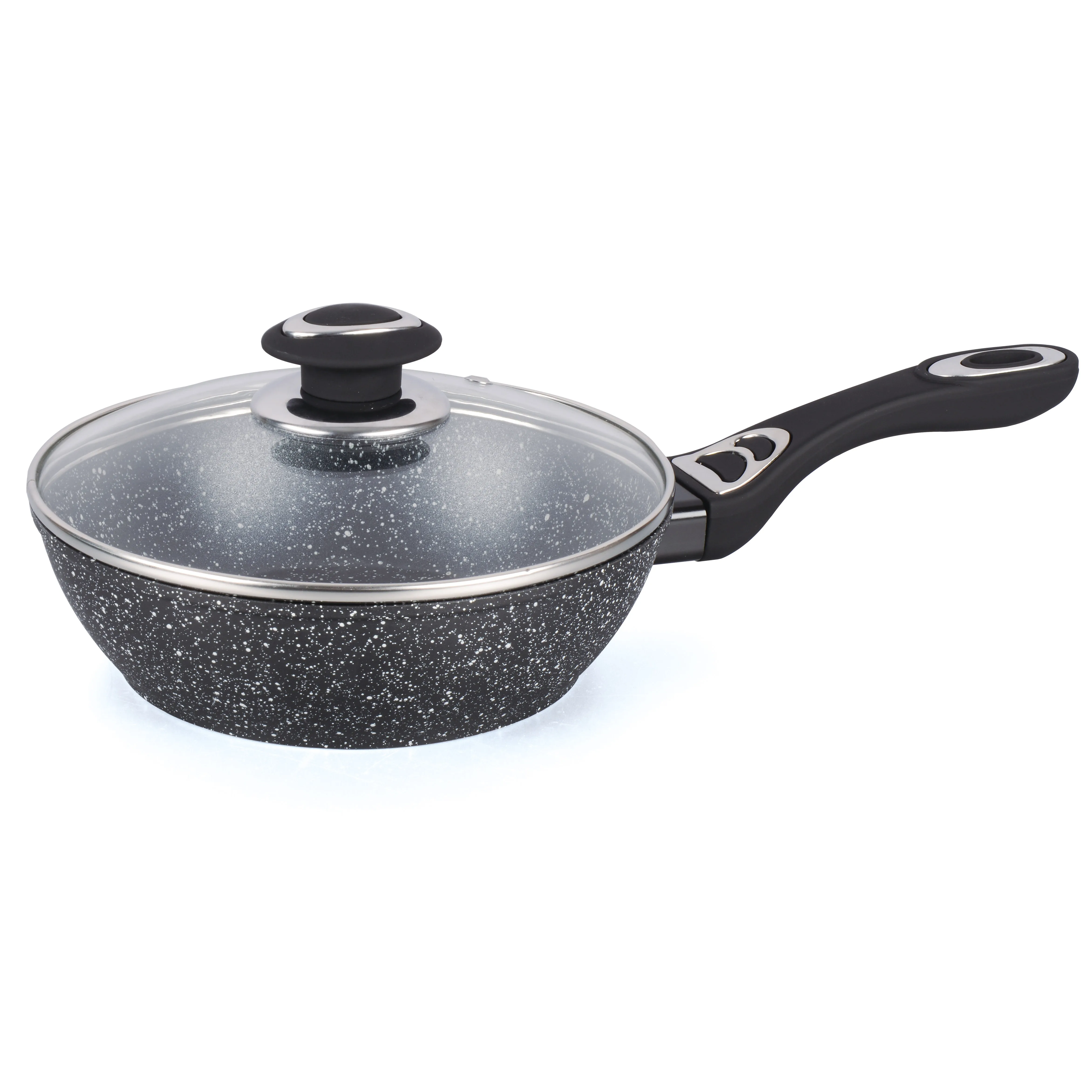 Forged Aluminum Wok Induction Bottom Nonstick Cooking Pot Marble ...