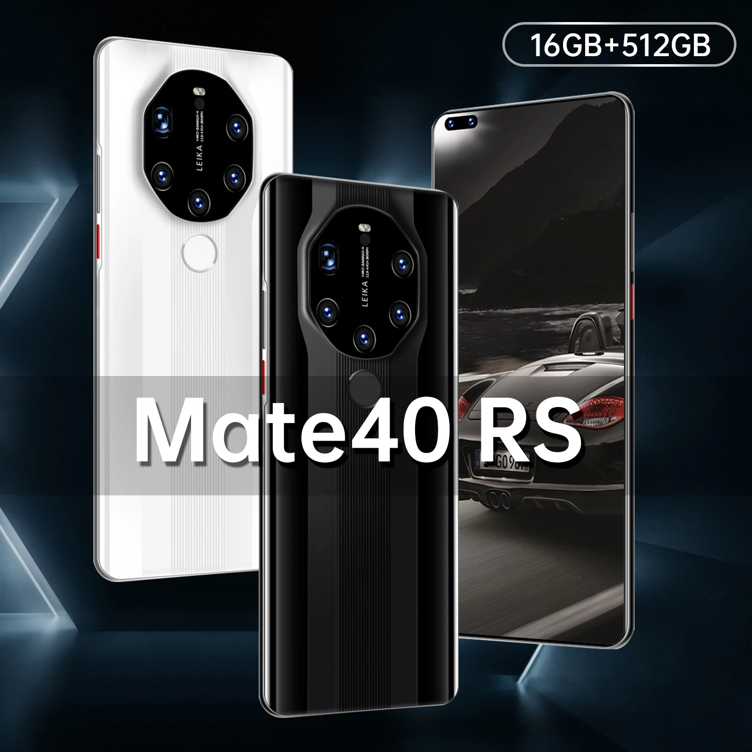 

Mate40 RS 7.3 inch 24MP+50MP 12GB+512GB Mobile Android Smartphone 10 Core Full screen Cell Phones Large Capacity Battery