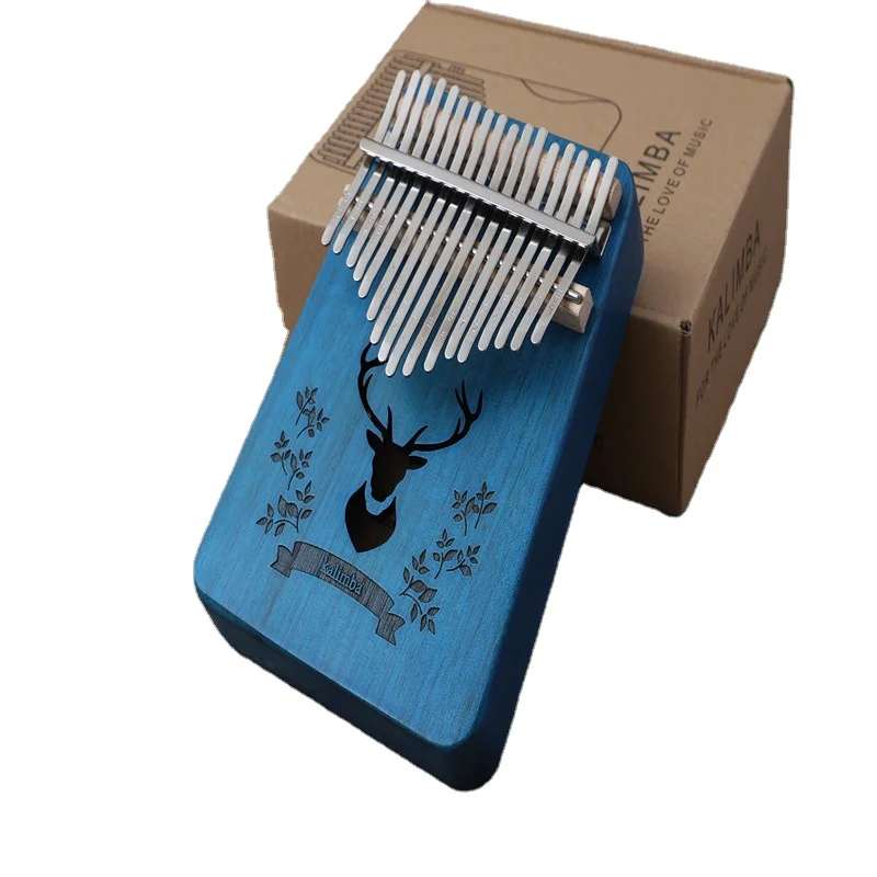 

Wholesale Custom LOGO Wood 17 note finger piano Kalimba beginners portable, Nature