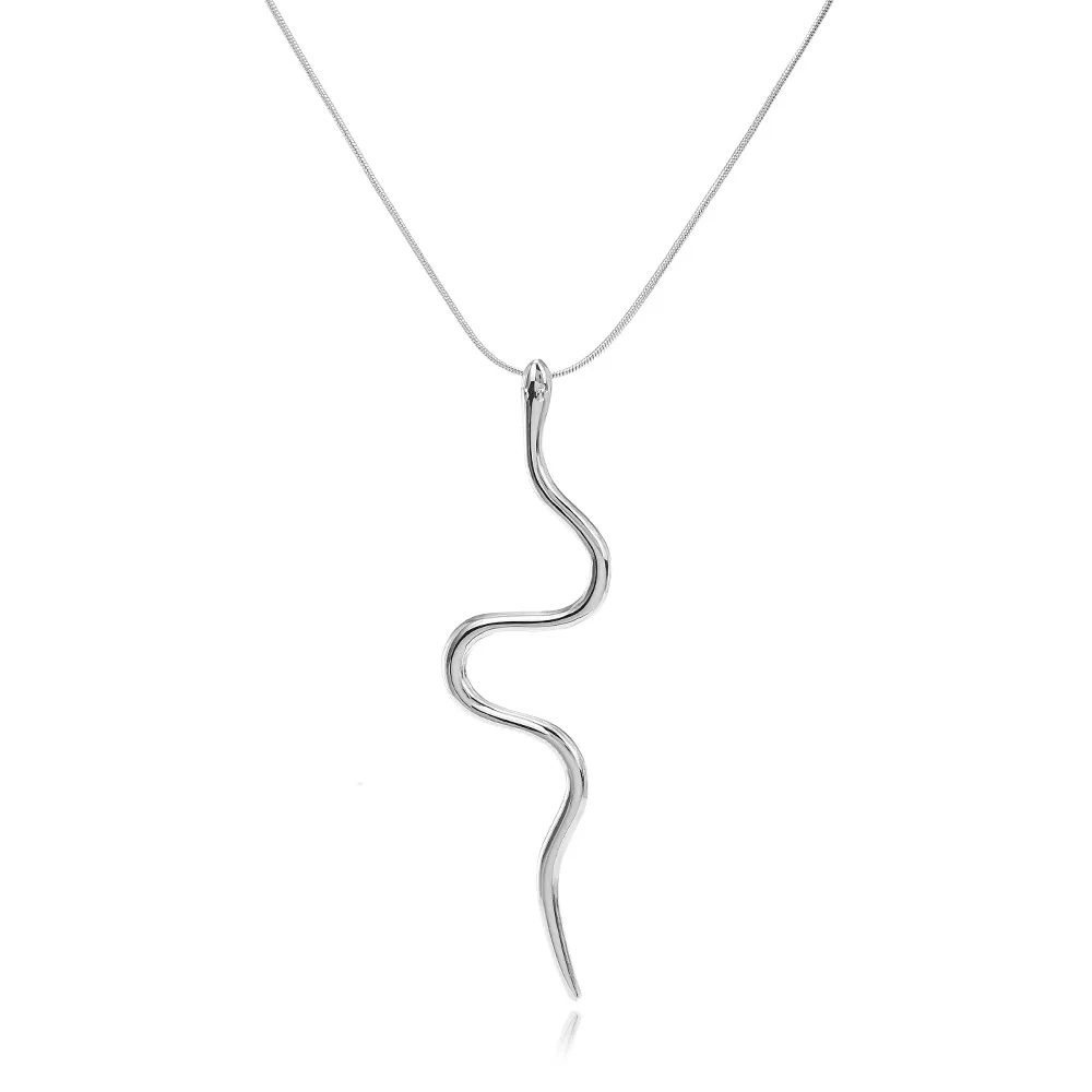 

Gothic Jewelry Stainless Steel Serpent Animal Snake Pendant Chain Necklace