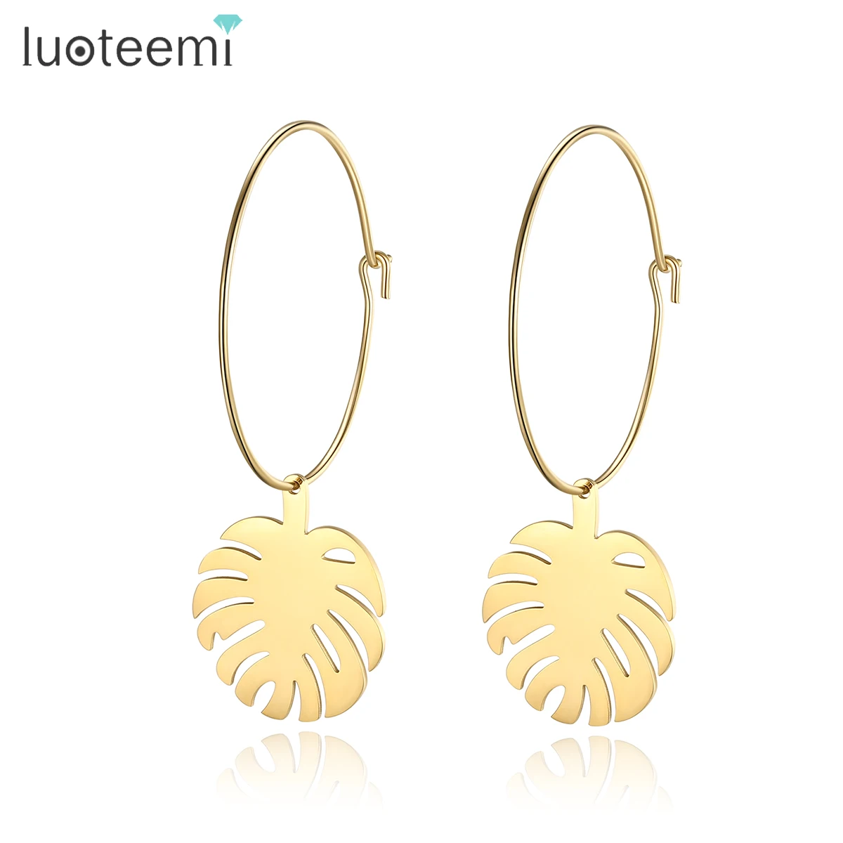 

SP-LAM Good Quality Indian Gold Plated Stainless Steel Huggie Fashionable Hoop Earrings for Women