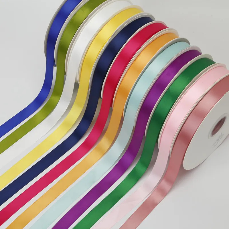 

2cm Gift Wrapping Satin Ribbon Wholesale Custom Bow packing Polyester Ribbon, 142 colors