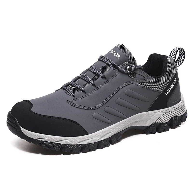 

professional wear resistant sport sneakers shoes comfortable outdoor hiking shoes, Gray, brown, green