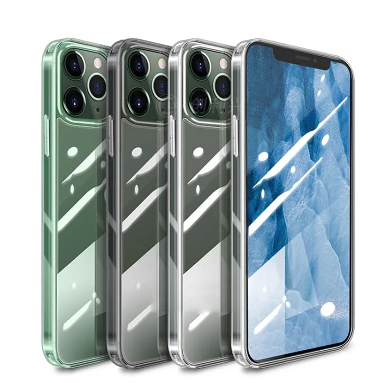 

Clear transparent soft tpu slim temepred glass phone case for iphone 13