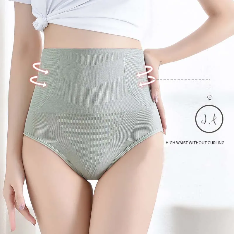 

Hot sale Seamless Women's High Waist Hip-Lifting & Belly Tightening Pants Breathable briefs Honeycomb warming design Shapewear, 5 colors