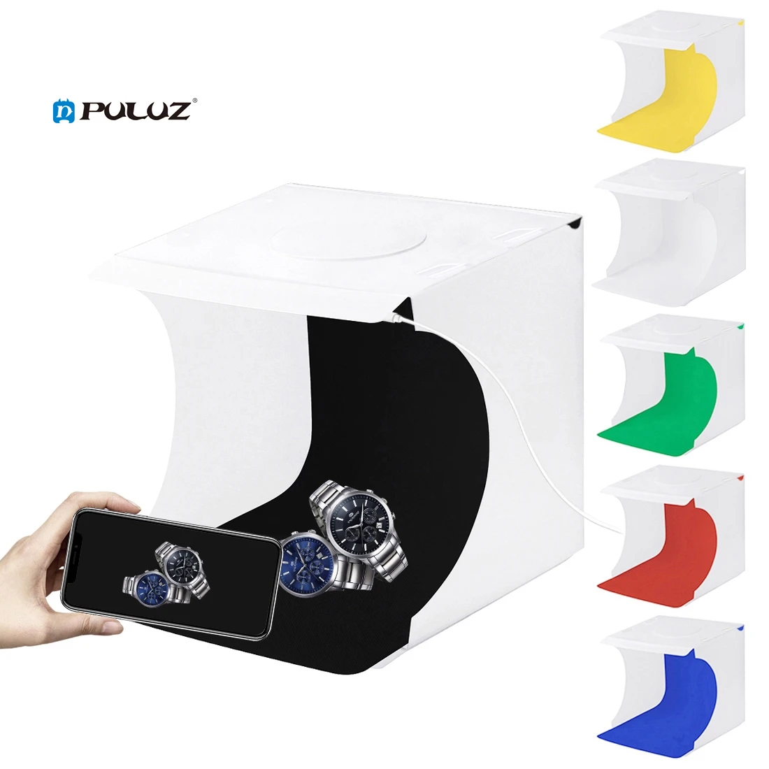 

Shopify PULUZ 20cm Folding Photo Studio Shooting Box 6 Colors Backdrops Photographic Equipment Photo Studio Accessories