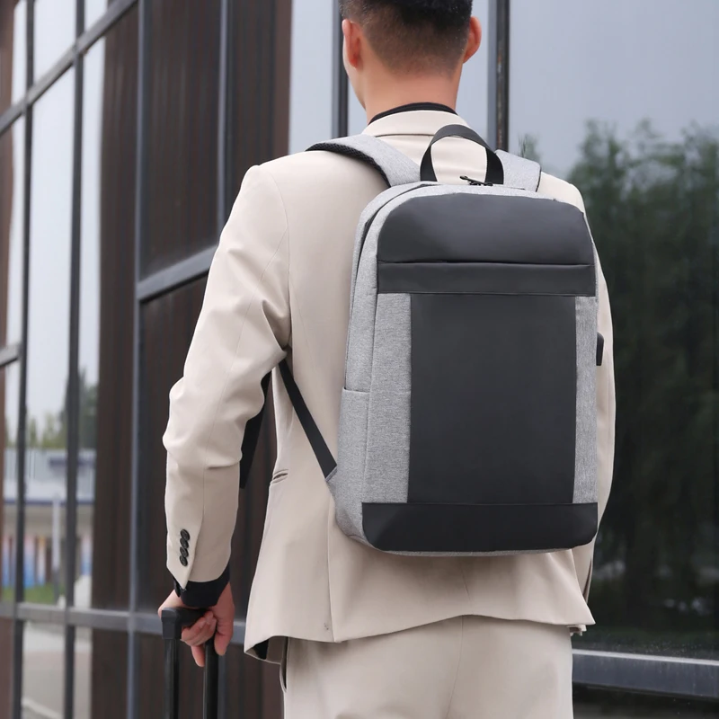 

Factory hot sell backpack with usb waterproof notebook wholesale mens polyester laptop bag travel custom school laptop backpack