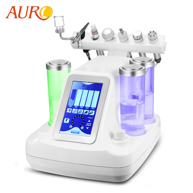 

Au-S515A Pro HidraFacial/Oxygen Water Microdermabrasion Ultrasonic RF Microcurrent Machine With Cold Hammer