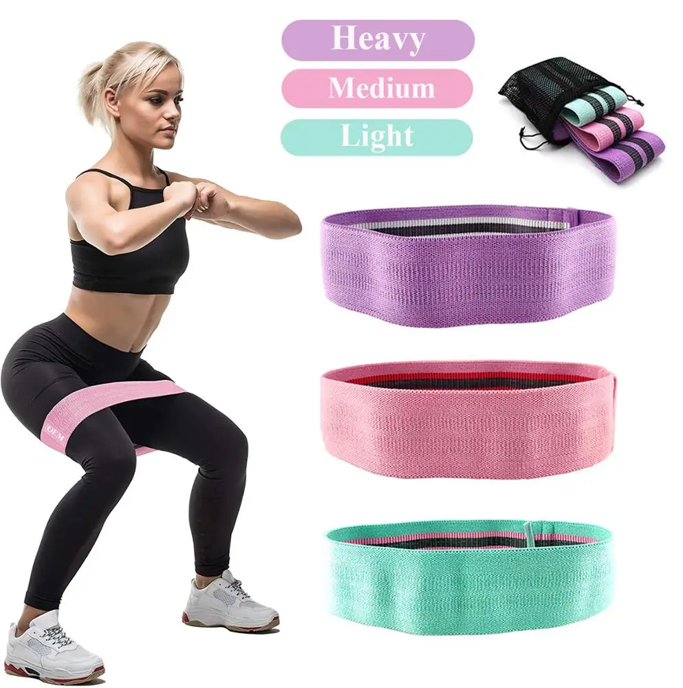 

SHIWEI-1011-9#Circle Loop Exercise 3 Resistance Bands Workout Training Fitness Booty Band, As picture