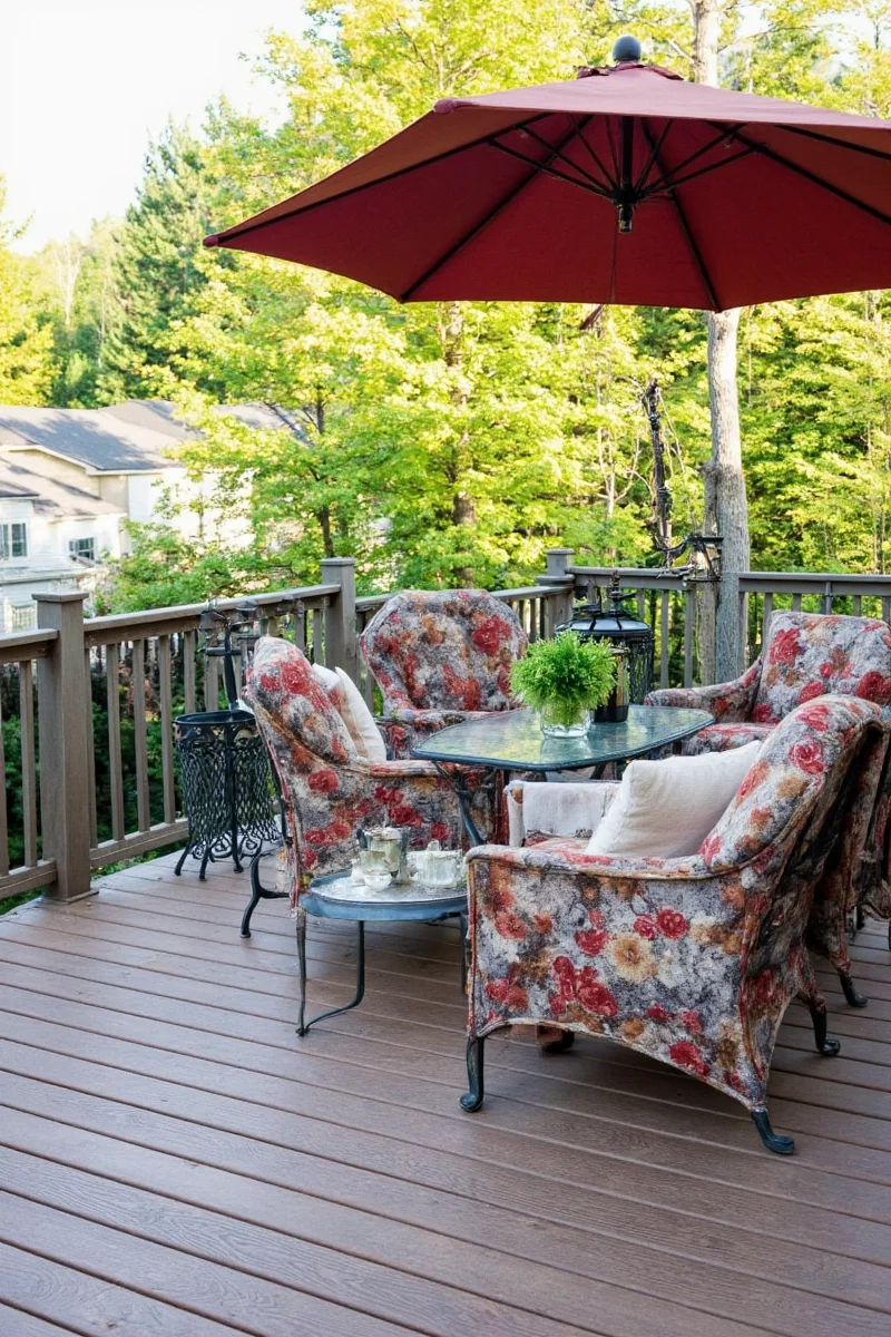 Trex deck with dog-friendly design features