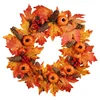 Wholesale handcraft indoor decorations easter egg artificial autumn leaves wreath advent