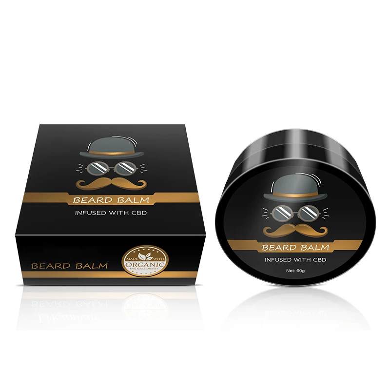 

OEM Organic Beard Hemp CBD Oil Beard Balm Moustache Wax Styling Argan Growth fast Care Barber Shop products