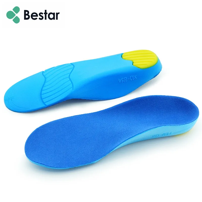 

On stock Kids flat foot insol PU orthotic insoles orthopedic shoes insole for kids, As photo or customized