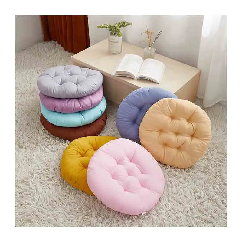 Wholesale Price Stocks in Hand Fast Delivery Cojines De Oficina Brushed Cotton Fabric Washable Office Chair Pad Cushion