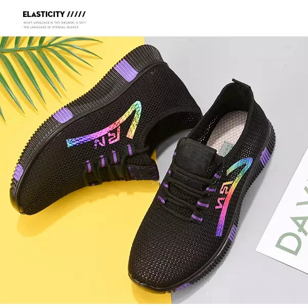 

2021 Women Vulcanized Shoes Women Air Mesh Light Sneakers Female Flats Platform Spring Simmer Lace Up Casual Shoes 517, Customized color