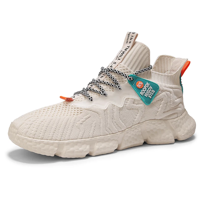 

New summer fly weave sports shoes non-slip breathable men's fashion casual shoes Support for custom LOTOs, Four color