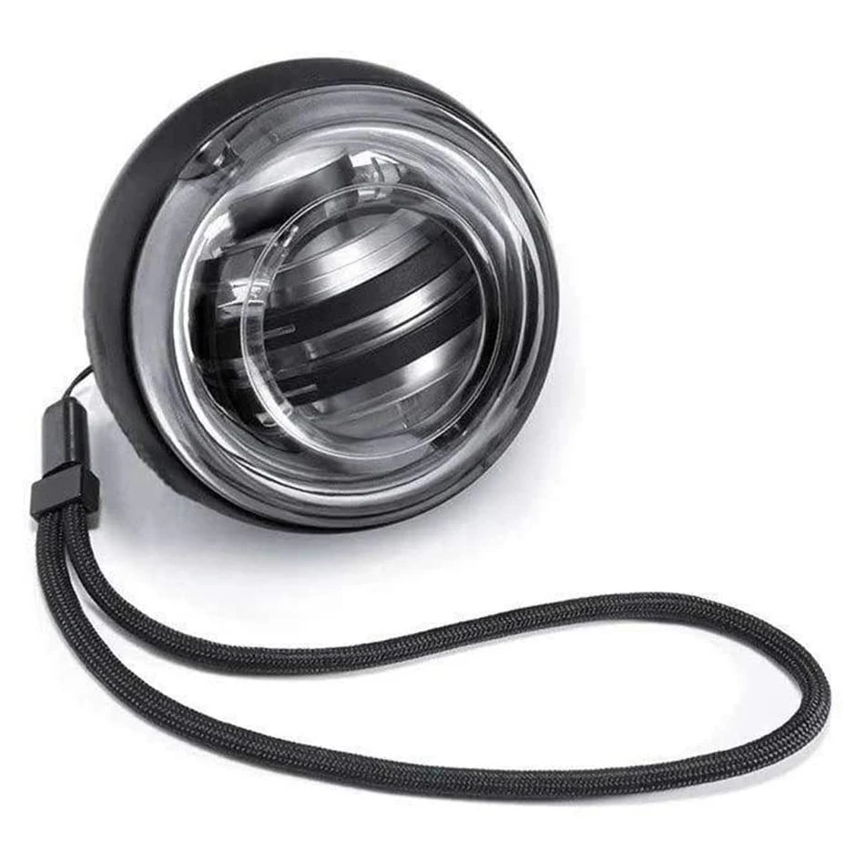 

Fitness Equipment Led Zinc Alloy Inner Auto-Start Wrist Power Gyro Ball With Belt, Black,blue,red