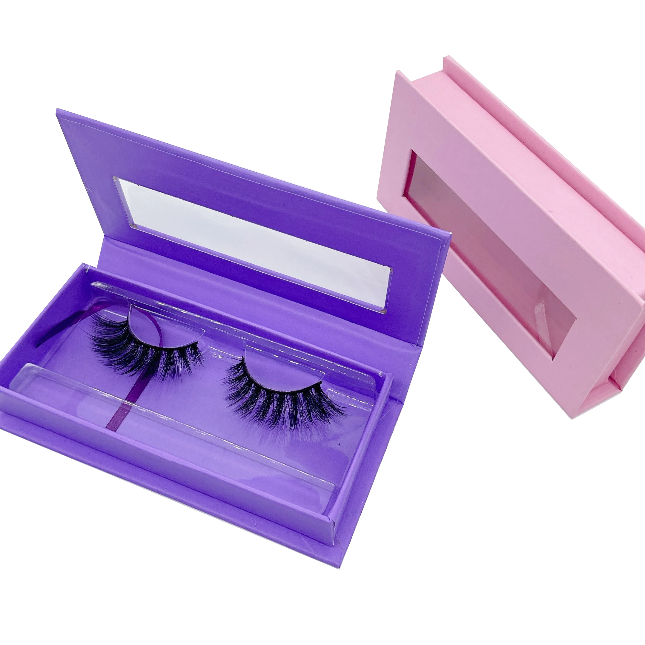 

hot selling 3d faux mink eyelashes with velvet eyelash box, Black color