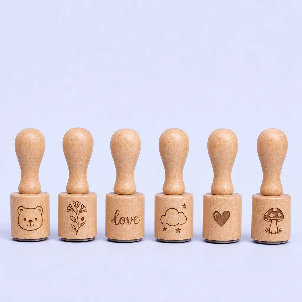 A row of journaling stamps with different original patterns