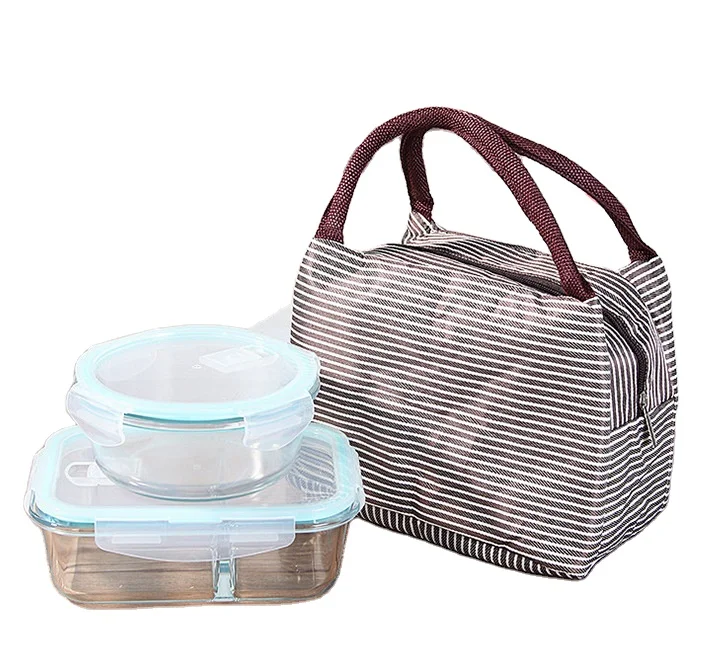 

fancy small picnic kitchen glass food storage meal prep containers set with lid airlid for food Freshness Preservation, Customized color