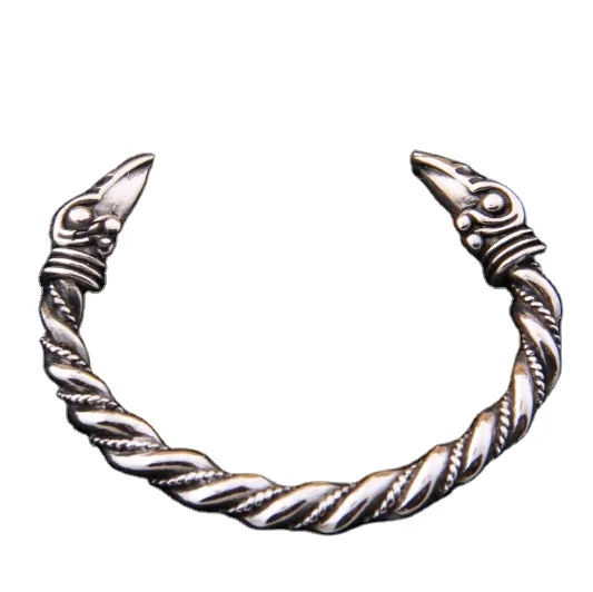 

Viking Stainless Steel Fashion Bracelet Odin's Raven Heads Norse Arm Ring Cuff Bangle