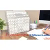Durable 3 tier custom acrylic file storage caninet clear perspex document box