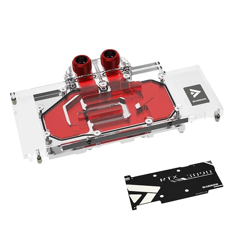 

Barrow GPU Block For Colorful Battle AX RTX 3080 3090, Full Covered Graphics Card VGA Cooler + Backplate, M/B 5V 3Pin, Transparent