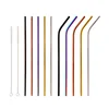 colorful/titanized colors drinking metal straws, 304 stainless steel drinking straws.