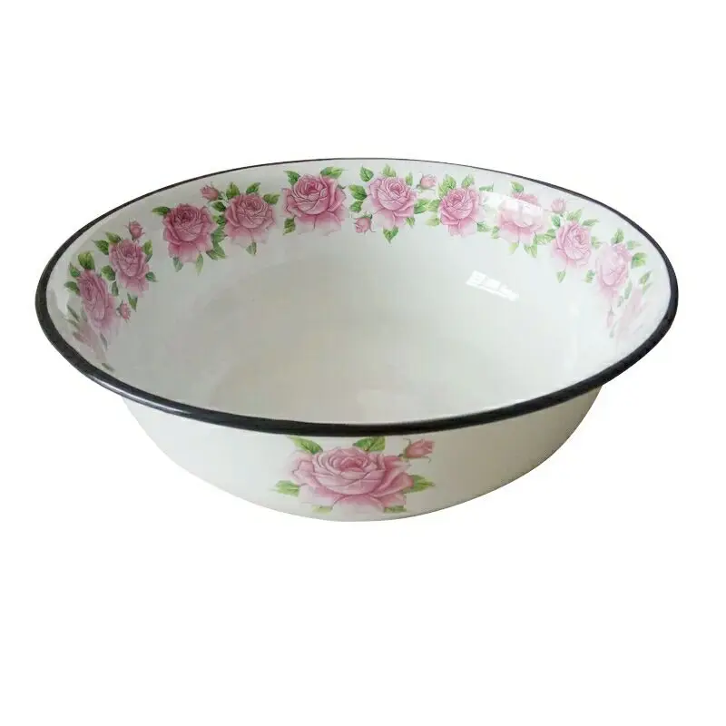 

Chinese style enamel old-fashioned double-material washbasin household kitchen vegetable basin