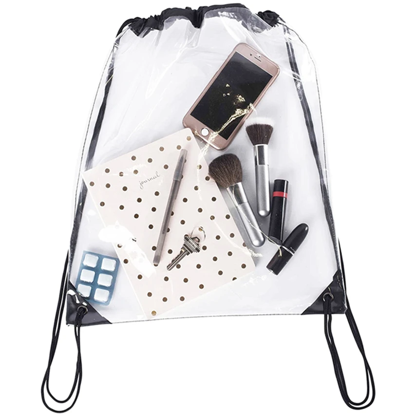

Small Less Clear Drawstring Bag For Stadiums And Sporting Events