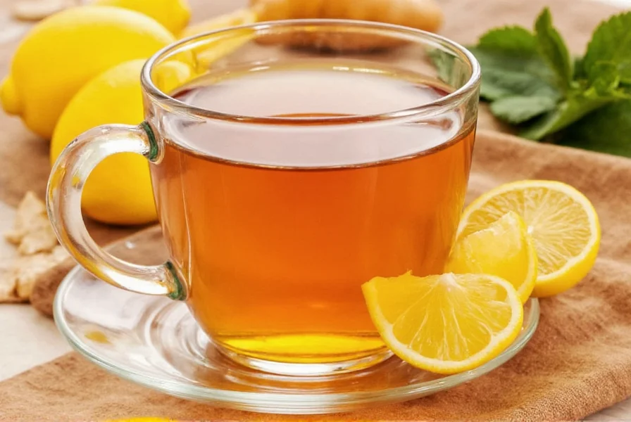 Schritt-für-Schritt-Zubereitung von Honig-Ingwer-Tee mit frischen Zutaten