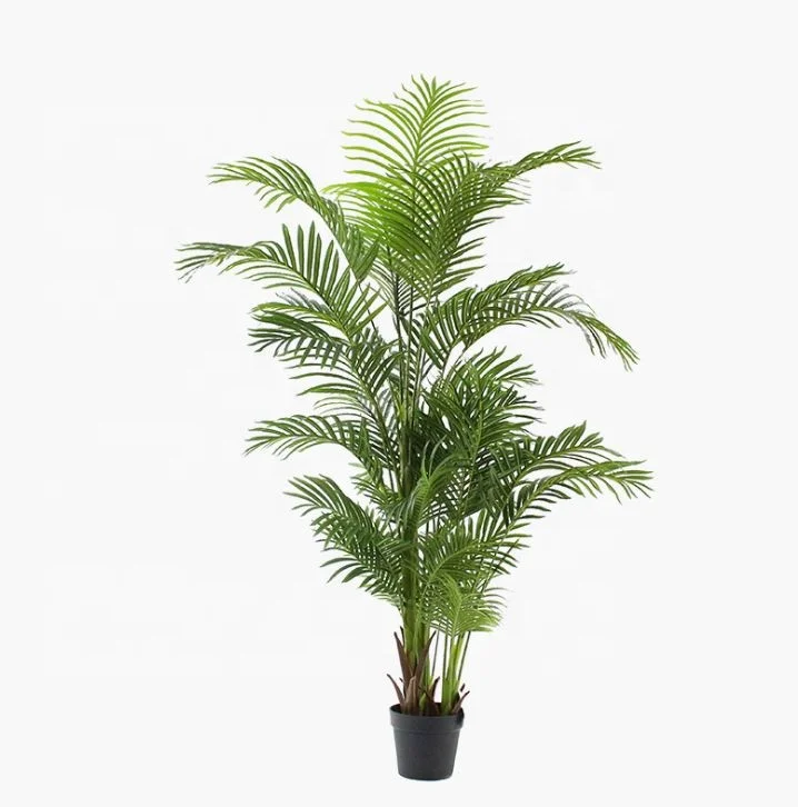 

Wholesale artificial green plastic plants potted Fortunei large palm tree