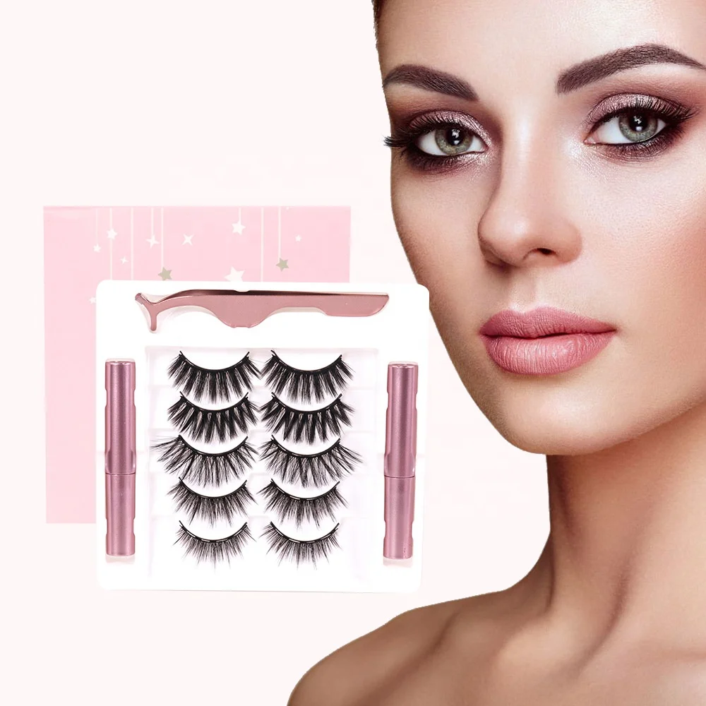 

5 Pairs Magnetic Eyelashes With 2 Eyeliner Wholesale Magnetic Eyelashes