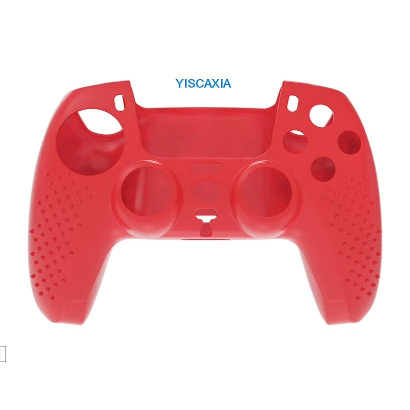 

Yiscaxia Controller Skin for PS5 Accessories Soft Silicon Rubber Cover Case Protective for PS5 Joystick Gamepad Red Cover