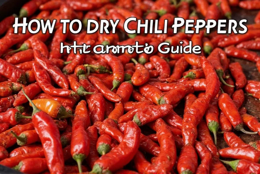 Properly stored dried chili peppers in glass jars with silica packets