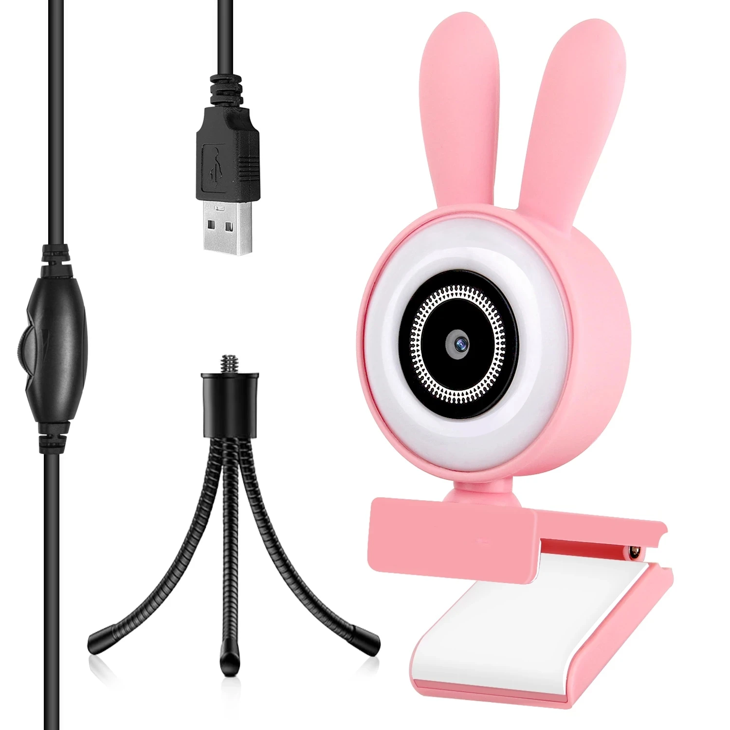 

Cute Rabbit Full HD 1080p Camara HD Web Cam Web Camera Built-in Microphone Auto Focus Webcam For Video Conference