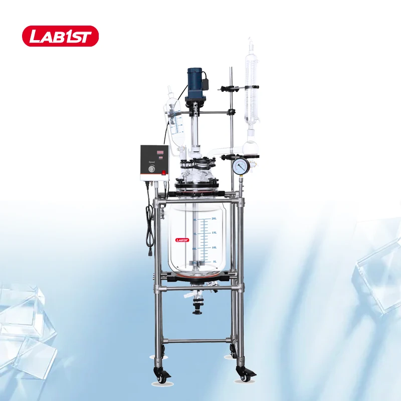 

Ready to Ship Hot sale 10L Jacketed Glass Reactor with best price