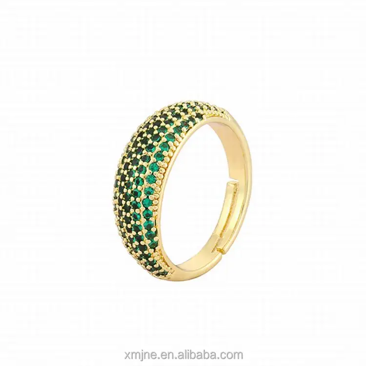 

Fashion Ins Wind Golden Open Ring Female Korean Version Of Copper Micro-Inlaid Zircon Ring Bracelet