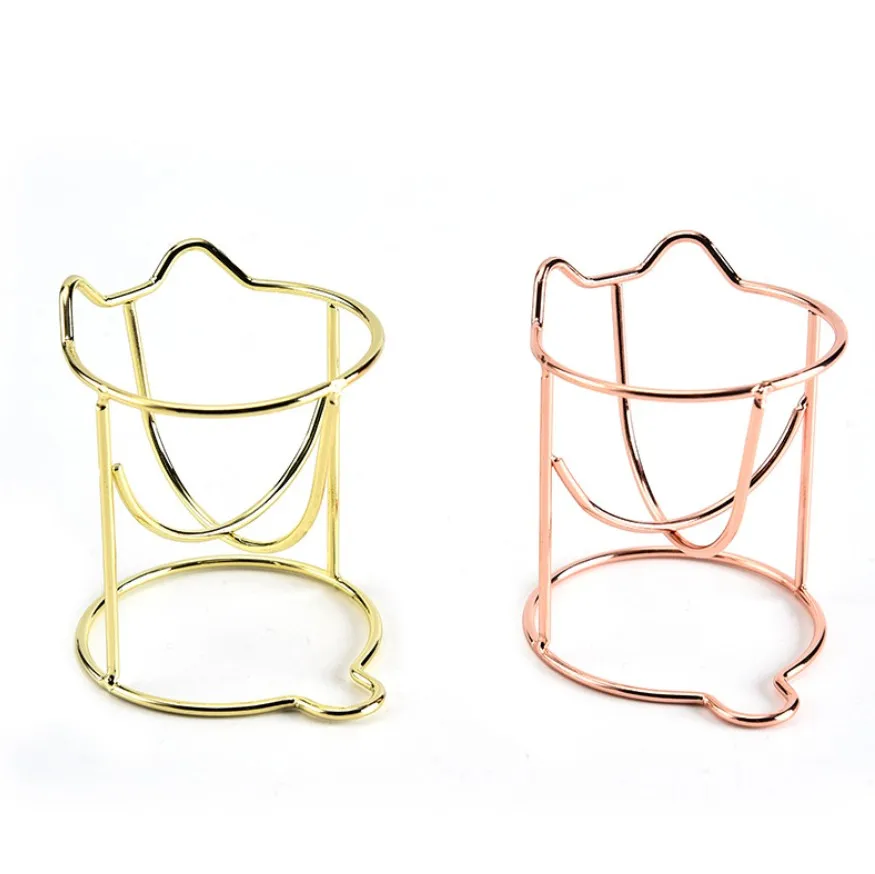 

metal luxspire sponge makeup blender holder stand, Golden/pink