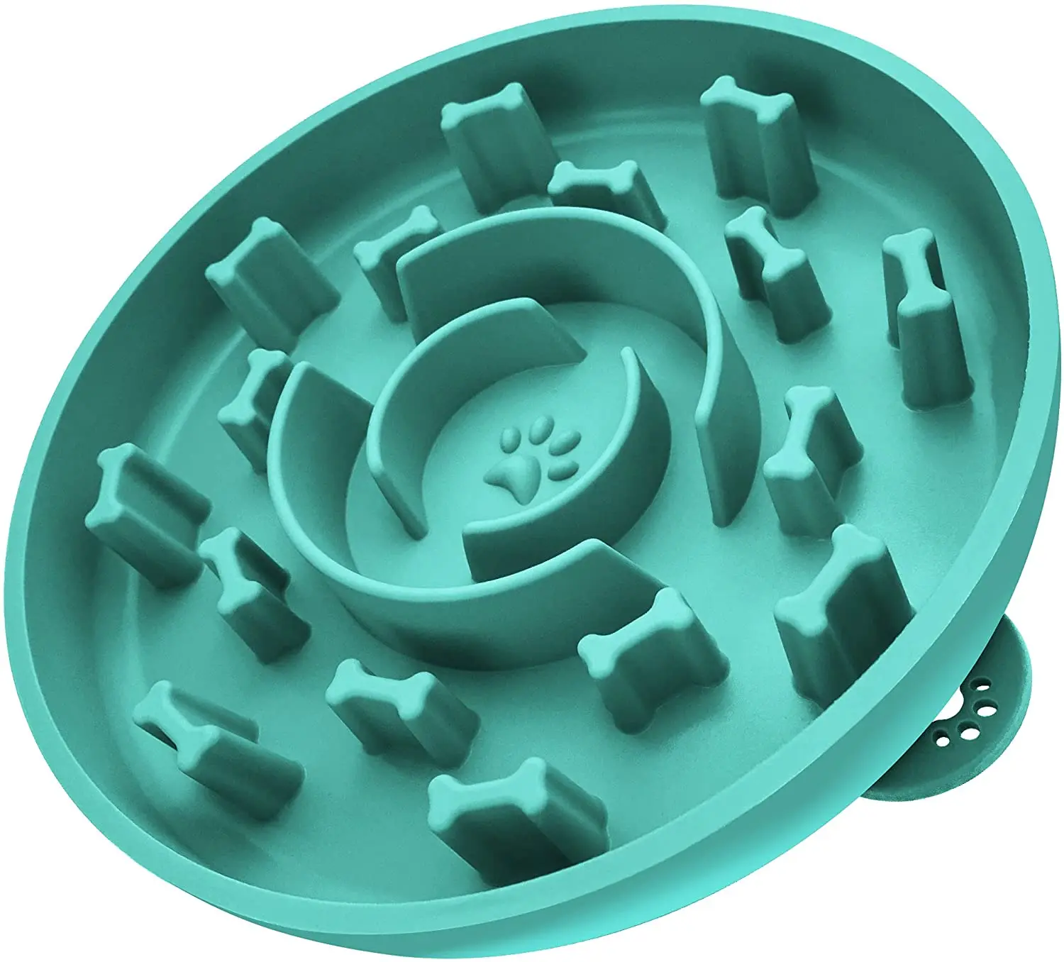 

plastic eco-friendly PP slow feeder reduce slip pet bowl anti-chocking dog bowl, Green,other colors need to be customized