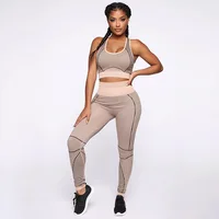 

2020 stripe tights woman leggings and gym sport bra fashion active fitness yoga sets