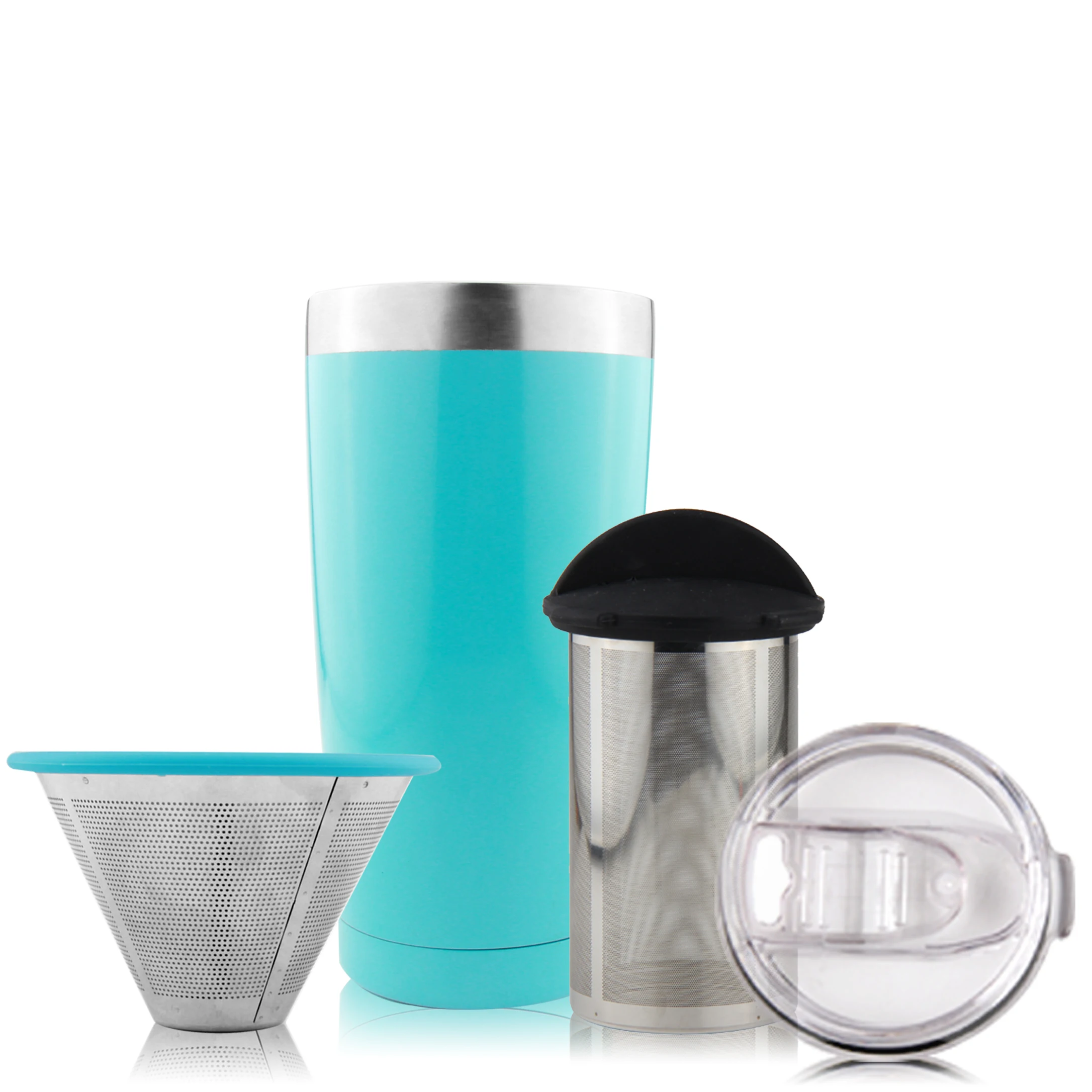 

Stainless Steel 304 Insulated Tumbler With Infuser Vacuum Tumbler Cups With Coffee Dripper Travel Coffee Mug