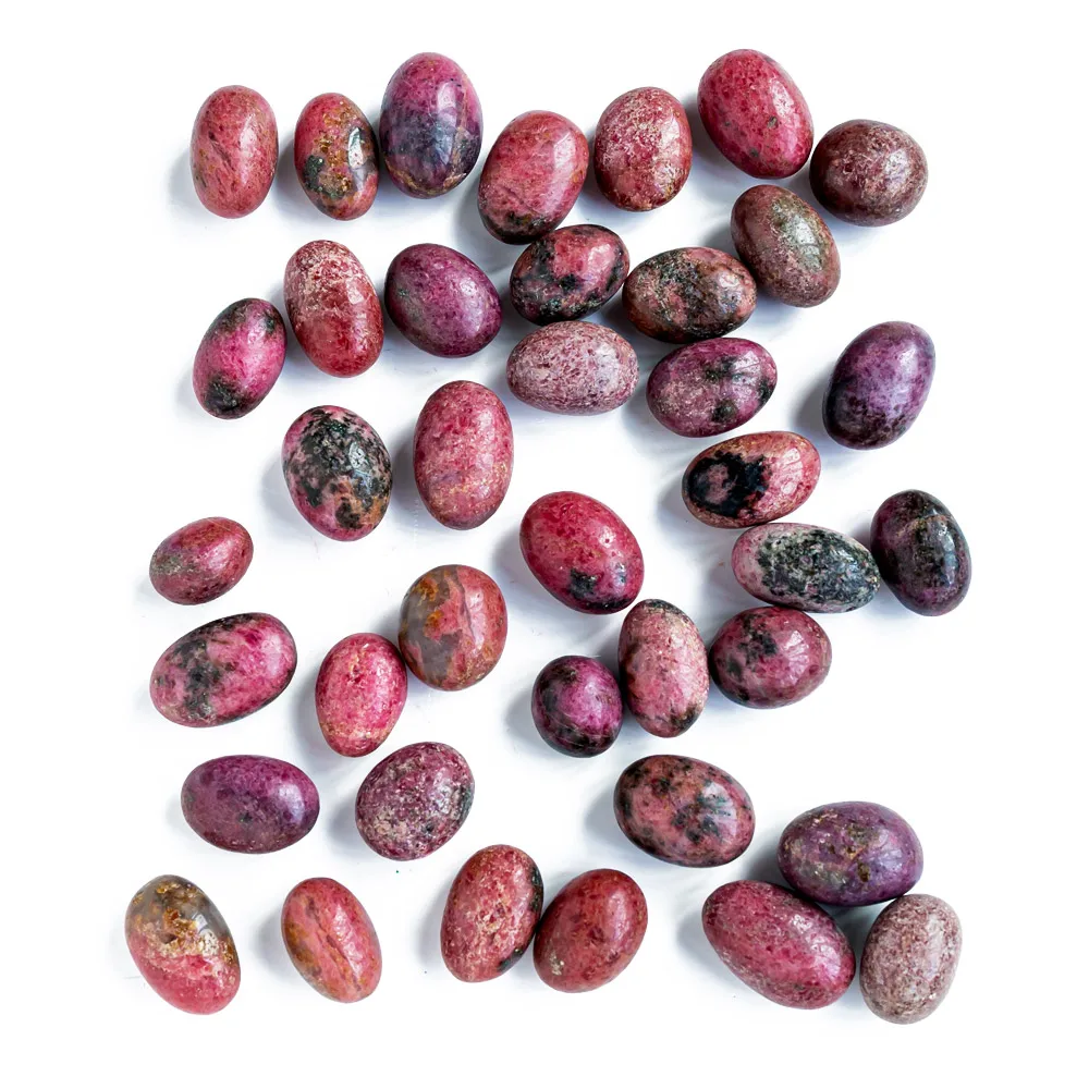 

Wholesale natural gemstone hand carved folk crafts rhodonite tumbled stone crystal