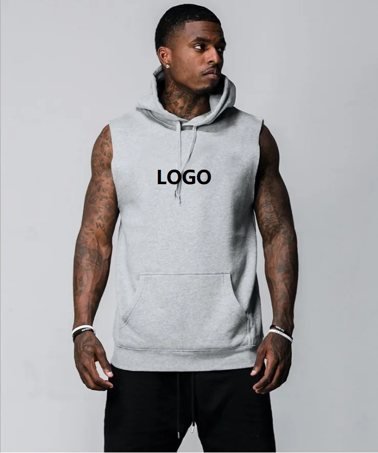 

Vedo Sleeveless Hoodie Shirt Dropshipping Custom Logo Sweatshirt Workout Clothing GYM Sleeveless Hoodie Shirt For Men, Picture shows