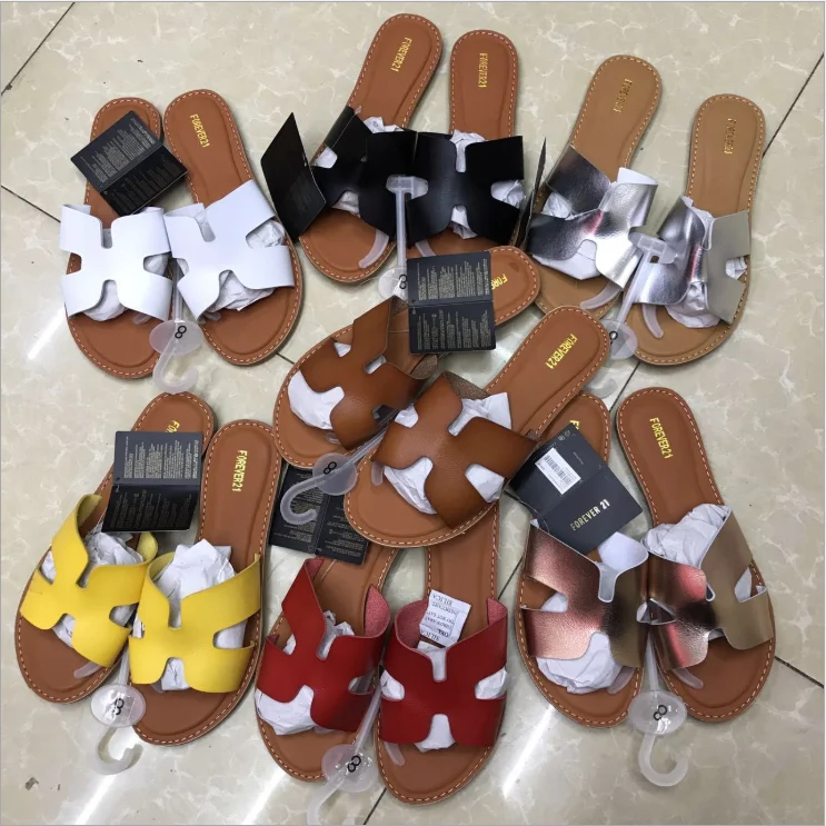 

Women new fashion Summer Flat Sandals round Toe slippers Beach Casual Slippers Flip Flops Girl Casual Slippers