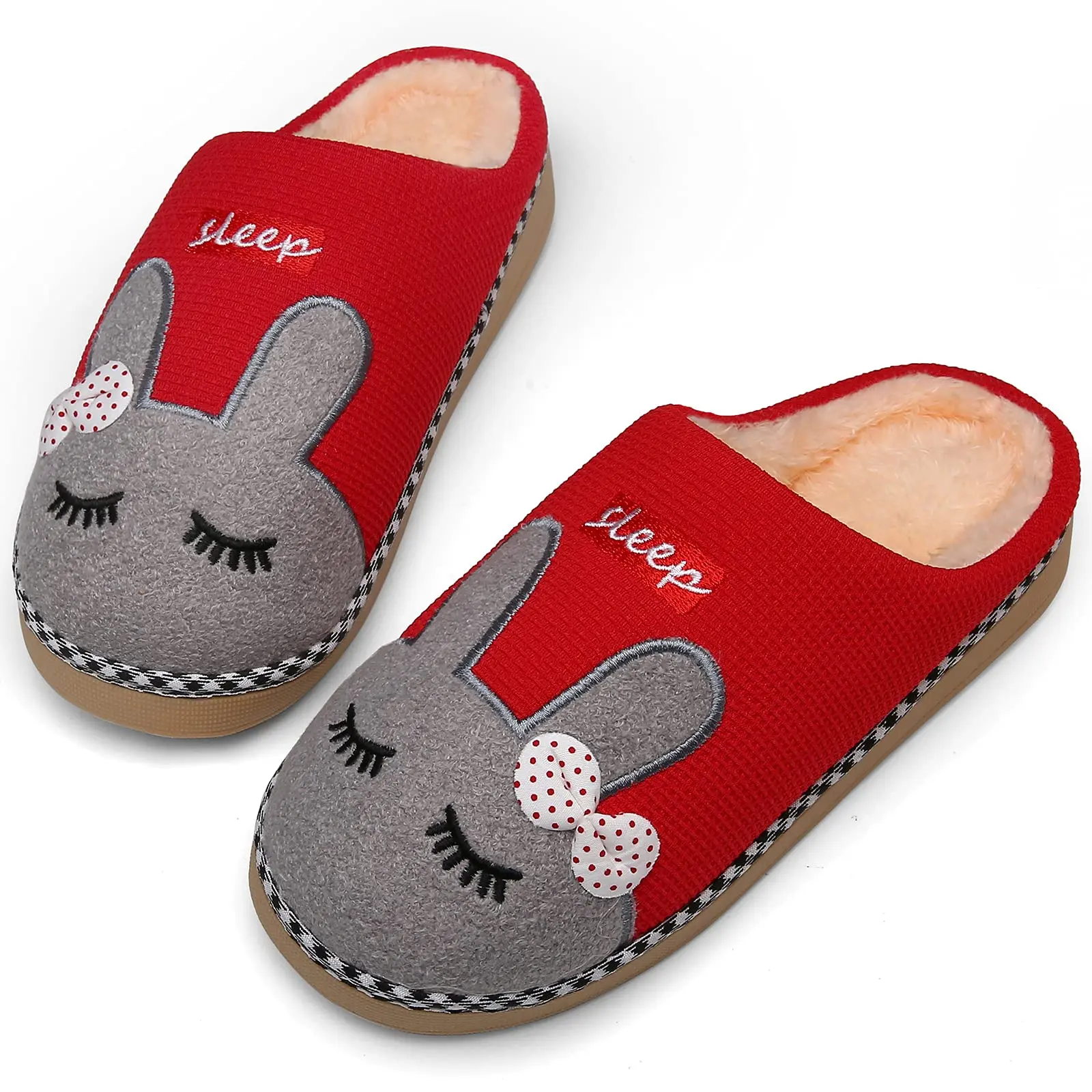 

Women's Slippers Lovely Bunny Printed for Girls Winter House Shoes Unisex