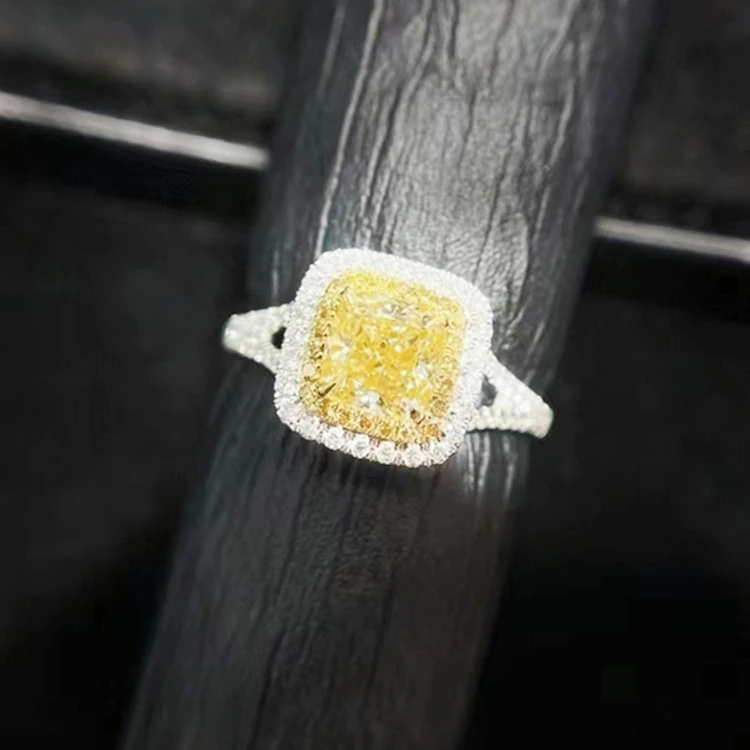 

Sgarit Jewelry Manufacturer Custom Jewelry Wholesale Price 1.001Ct-1.037Ct Genuine Yellow Diamond Rings Wedding 18K Gold Jewelry